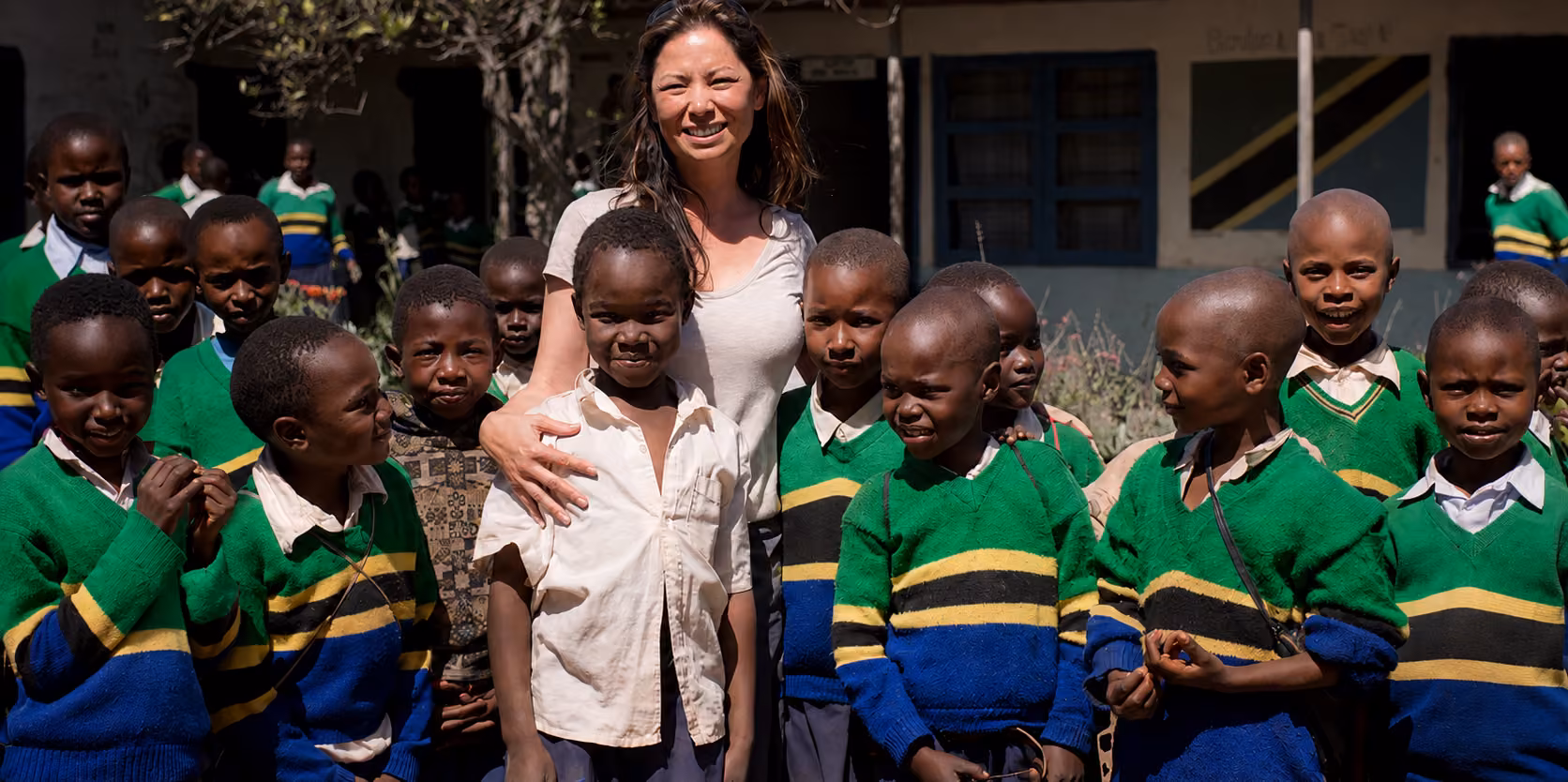 Xtina Parks and local children